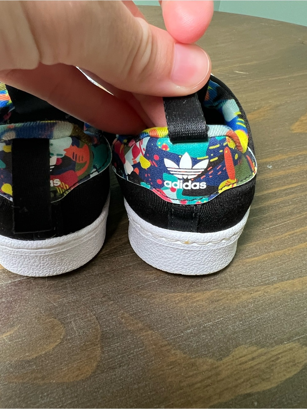 Adidas Superstar 360 Black White Slip On Toddler Shoes Size 5K Fitfoam Ortholite - Picture 6 of 9